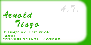 arnold tiszo business card